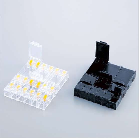 AS ONE亚速旺实验室用品耗材盒子SMD芯片盒ANTI-STATIC BOX CA101