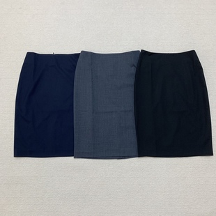 一步裙中裙包臀裙女四季 羊毛纯色高腰经典 可穿 通勤薄款 气质修身