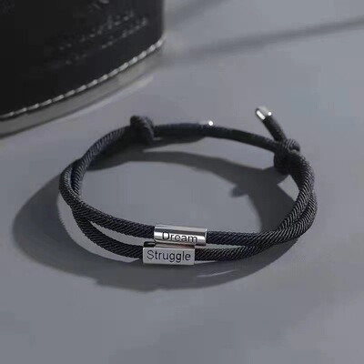 调节饰品手链编织双绳潮流ins