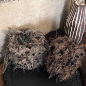 古堡长廊DENGD复古皮草手混线diy钩针编织围巾包包帽子发饰线材