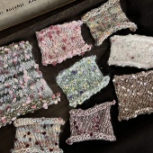 DENGD豆豆手混线球球糖果纱手工diy钩编织围巾帽毛衣包发圈配色线