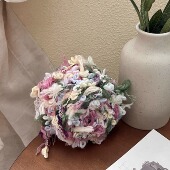 Dengd 西塔曼花诗 毛线团邓邓diy手混线钩编织手工包包发饰发圈线