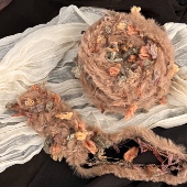 Dengd 圣诞小鹿 手混线邓邓皮草毛线手工DIY钩编织包包帽子送男友