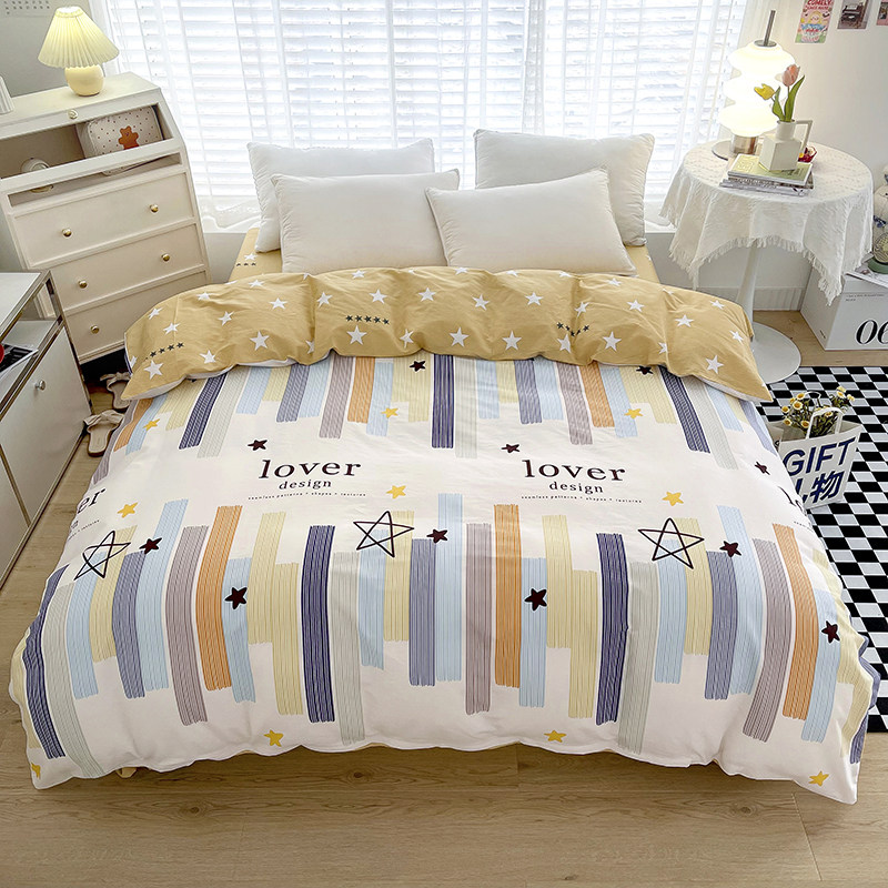 网红ins纯棉被套单件简约学生宿舍150x200x230单人双人全棉被罩套,床上用品,被套,淘宝优惠券,粉丝福利购,淘宝优惠卷