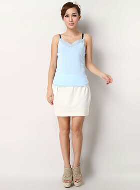 清仓拿美南梦浅蓝色淑梦吊带上衣  a1n046
