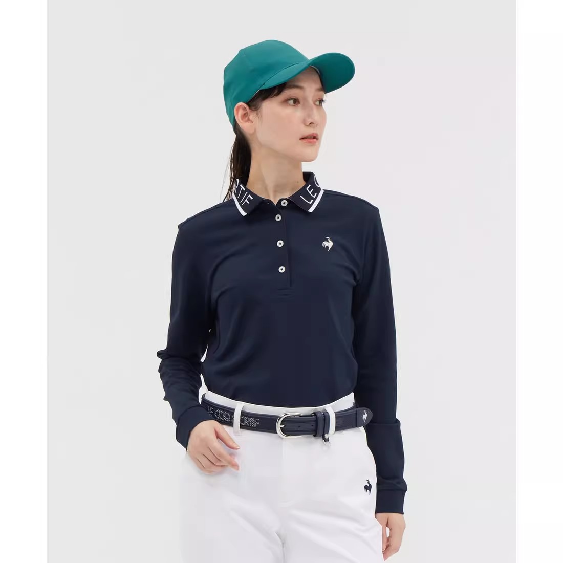 Le Coq公鸡女装高尔夫25日本秋乐卡克速干长袖POLO衫T恤LG5FLS00L
