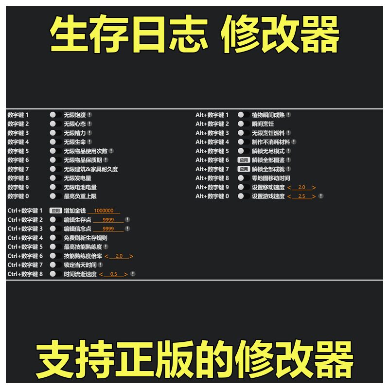 非游戏 支持正版 生存日志 Survival Log 修改器 可包更新