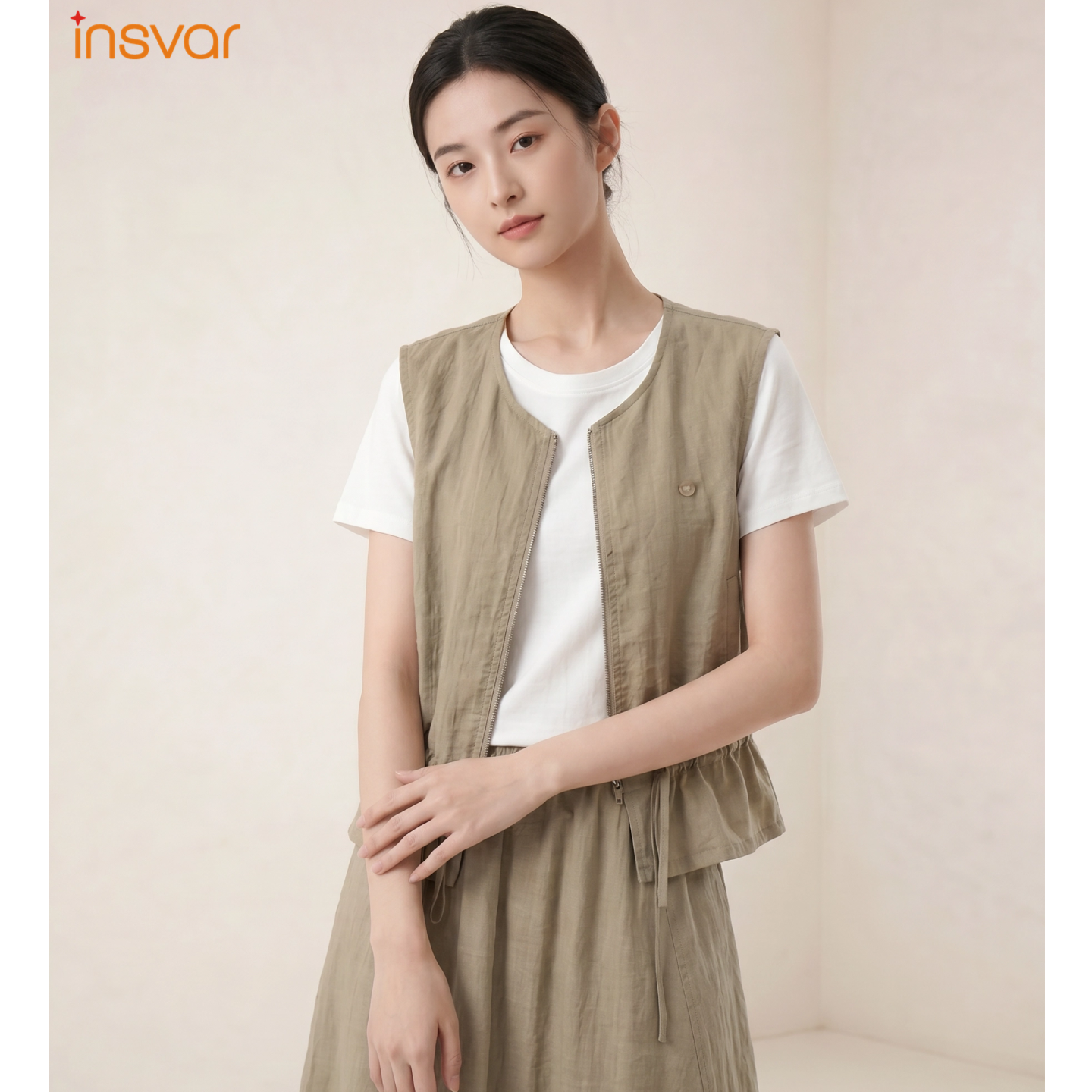 INSVAR老钱风夏季大码套装女