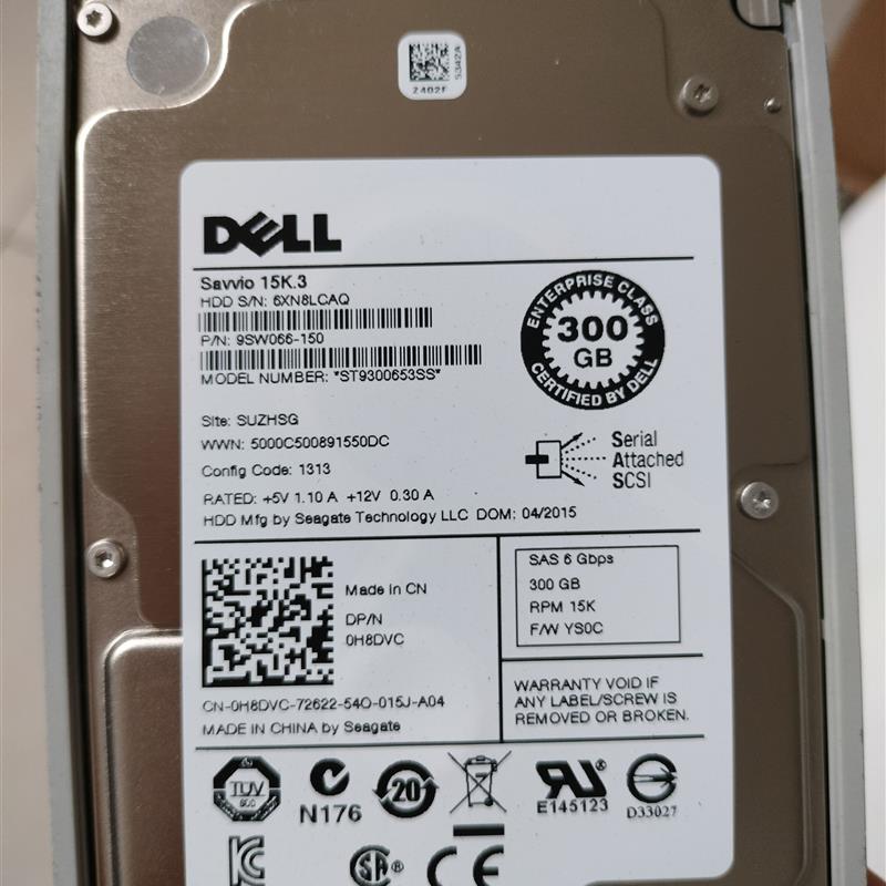 DELL/戴尔 0H8DVC 300G 15K SAS 6G 2.5寸  H8DVC 服务器原装硬盘