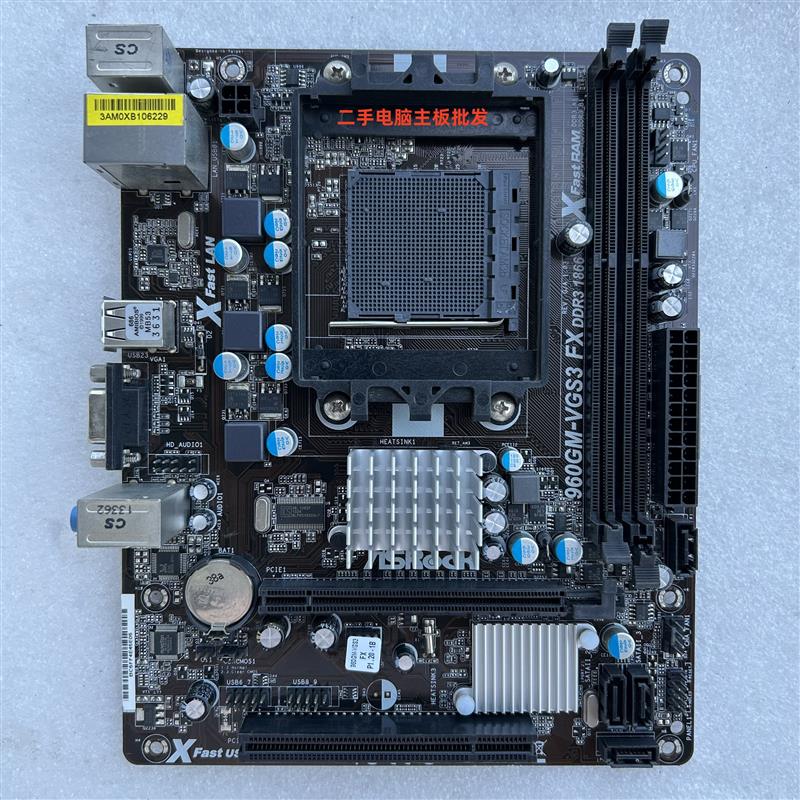 ASROCK/华擎科技 960GM-VGS3 FX 主板 AM3b电脑 DDR3集成ROHS小板