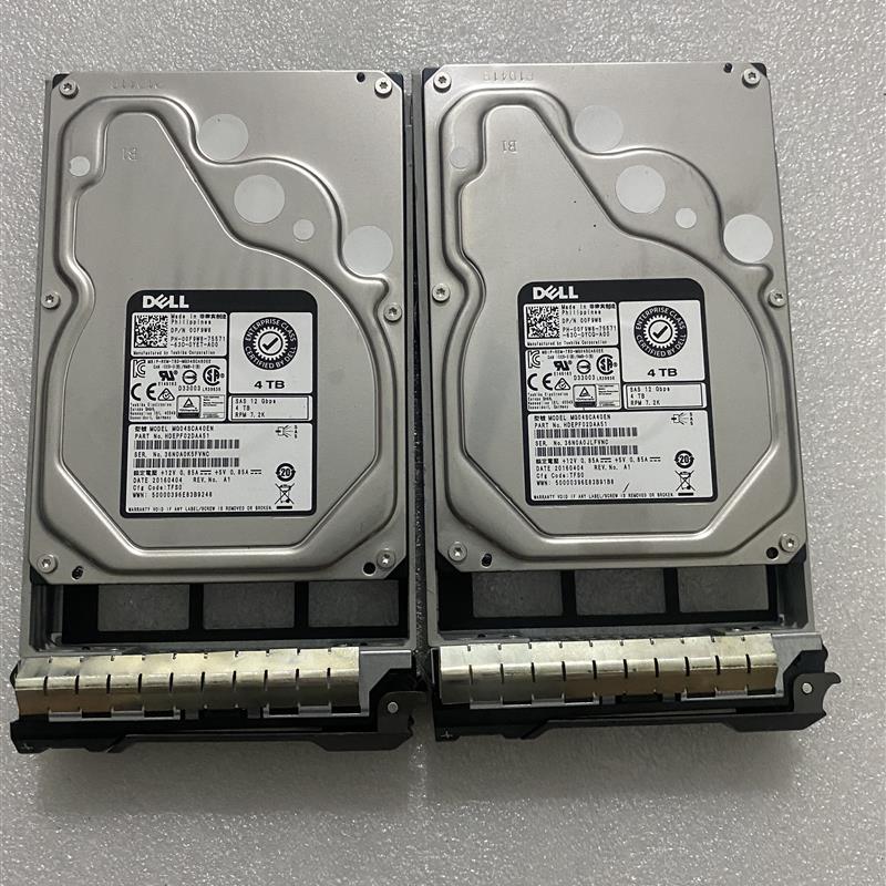 Dell/戴尔 00F9W8 4T 7.2K SAS 12G 3.5寸 0F9W8 拆机原装硬盘