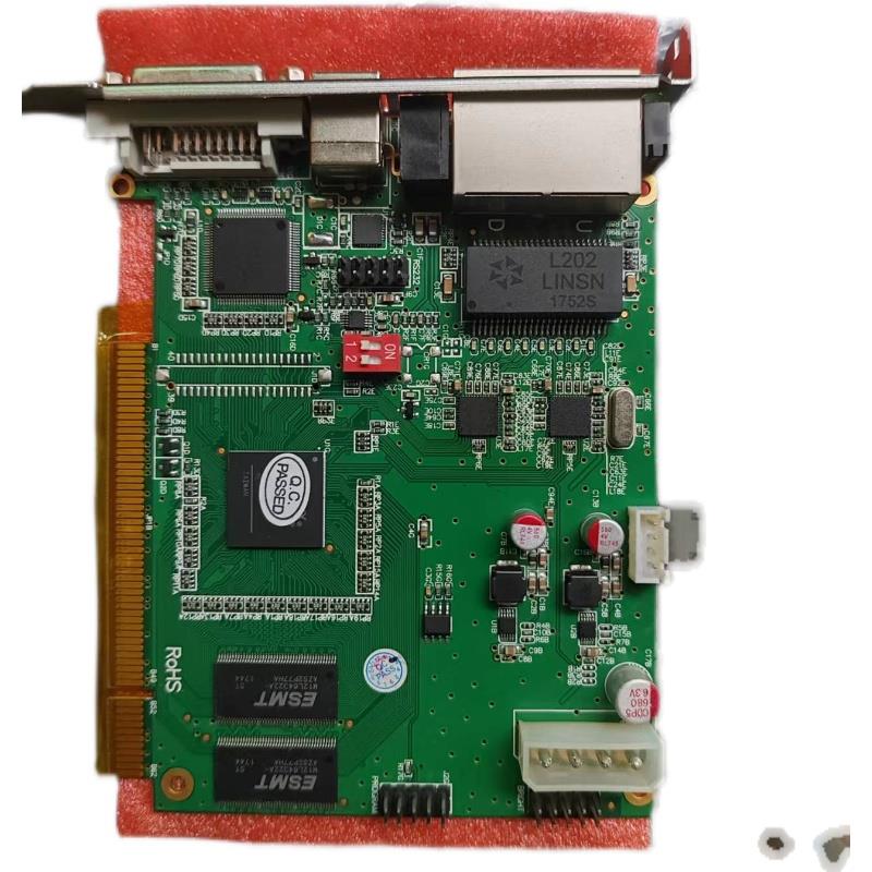 LED电子显示屏控制卡 LINSN灵星雨TS802D 全彩发送卡 2手拆机卡