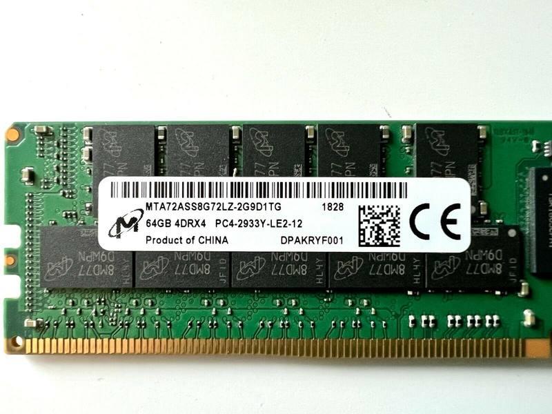 镁光64G 4DRX4 PC4-2933Y REG MTA72ASS8G72LZ-2G9DITG服务器内存 电子/电工 PC式硬盘录像机 原图主图