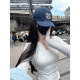 小v领长袖 POET 白女感 简单显身材 美式 WONG 随意美女Tee