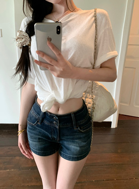 POET WONG【长腿小牛仔】版型巨好!显腰细翘pp高弹力舒适神裤短裤