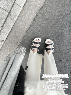 舒适温暖开叉设计针织阔腿裤 五折清仓 力推 垂感显瘦羊毛裤