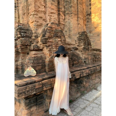 POET WONG【风起无尽夏】仙品Doe*n重工多层复杂蕾丝连衣裙懒人裙