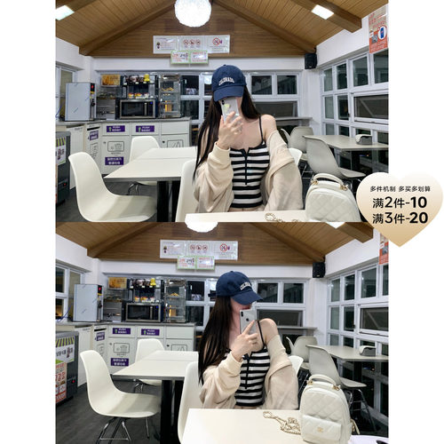 POET WONG【韩综女明星】慵懒条纹组 定制连衣裙松弛韩系舒适百搭