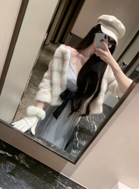 POET WONG【矜贵美人】千金貂 气质七分袖年轻皮草高品质环保水貂