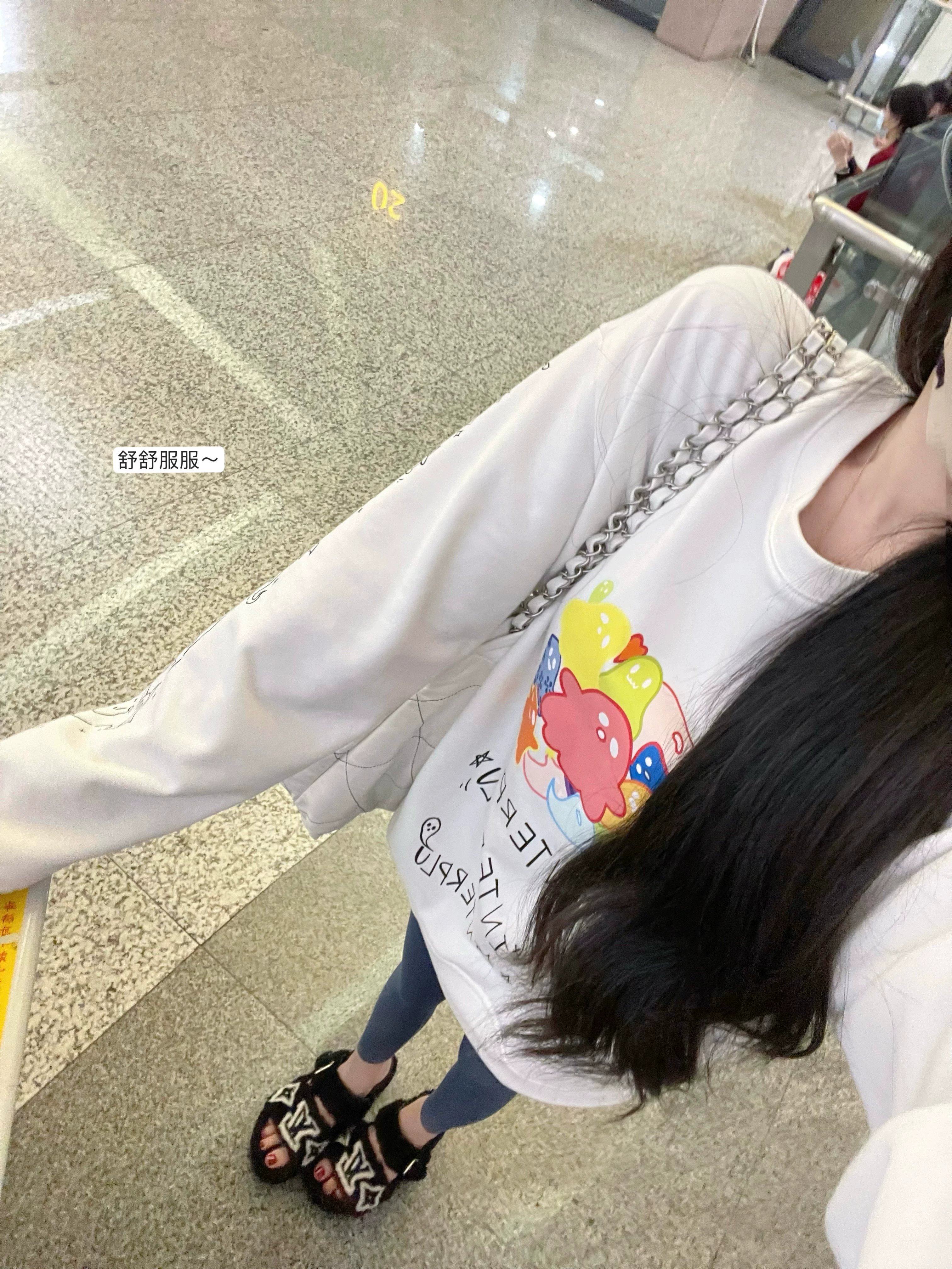 【七折清仓】Chao韩!! 氧气美女感高克重重磅印花卫衣