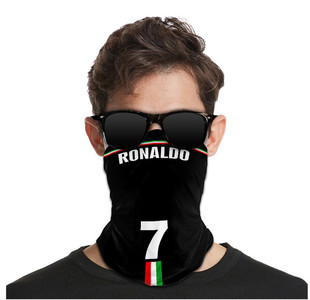 C罗CR7足球围脖围巾明星球迷跑步骑行头巾运动脖套面罩面巾头套