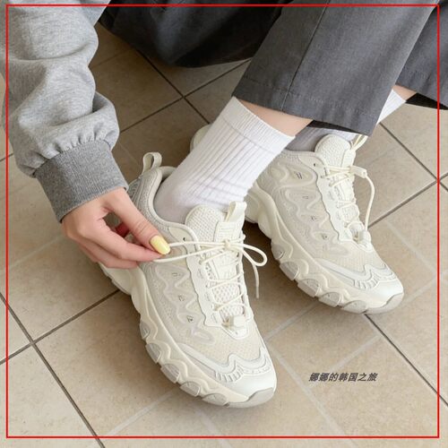 韩国代购FILA斐乐TRUFFLE厚底抽绳耐磨低帮老爹鞋女F12W621111FTM