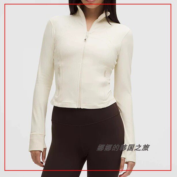 韩国代购lululemon Define 女士短款夹克防晒外套轻薄修身LW3HOBS图片