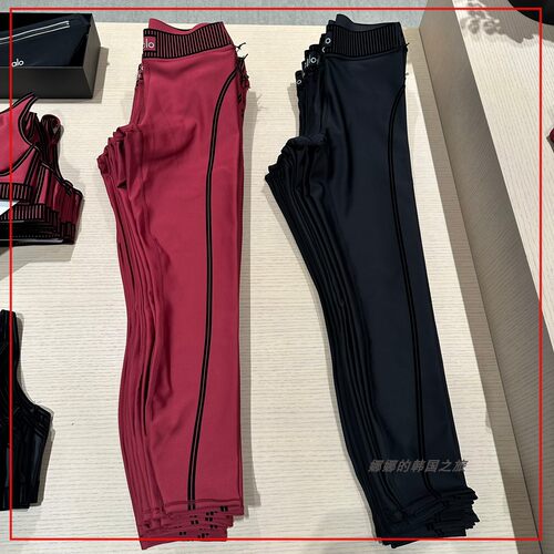 韩国代购Alo Airlift High-Waist 7/8 Line Up打底裤紧身瑜珈裤