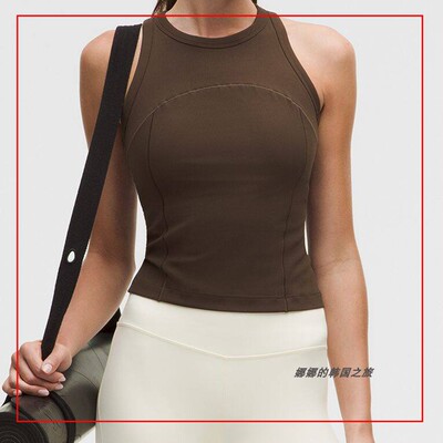 韩国代购lululemon露露乐蒙Ribbed Nulu 含胸垫工字背心LW1GDTS