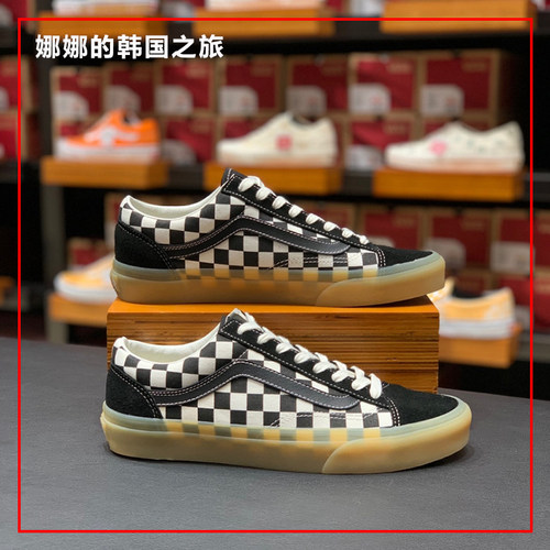 VANS黑白棋盘格生胶底低帮板鞋
