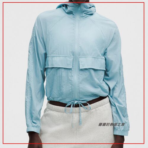 韩国代购lululemon Hood Lite 女士连帽外套轻薄防晒衣LW4CJRS