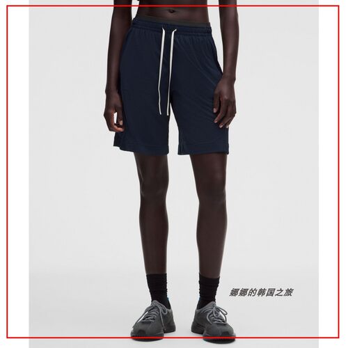 韩国代购lululemon Mesh Panel 女士网面拼接速干短裤 9