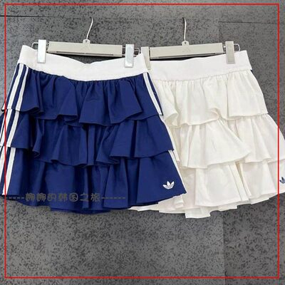 韩国代购adidas originals x迪士尼玛丽猫半身短裙蛋糕裙KE6654