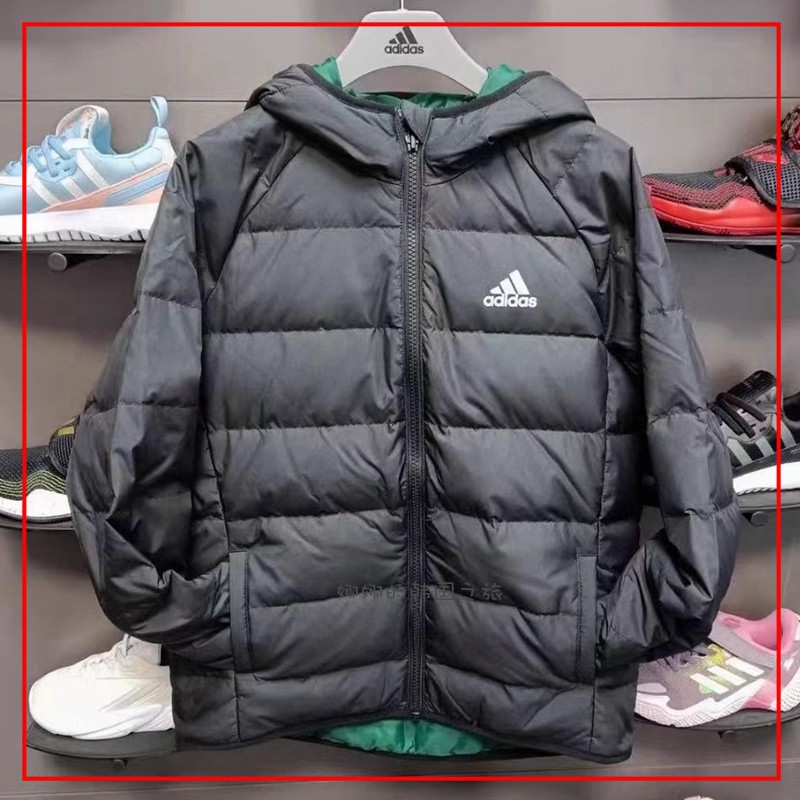 韩国代购Adidas阿迪达斯儿童男女童装鹅绒保暖羽绒服外套H45034