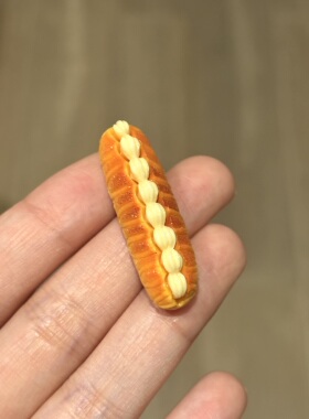【仿真甜点系列】迷你可爱奶油面包造型树脂食玩过家家玩具娃娃屋