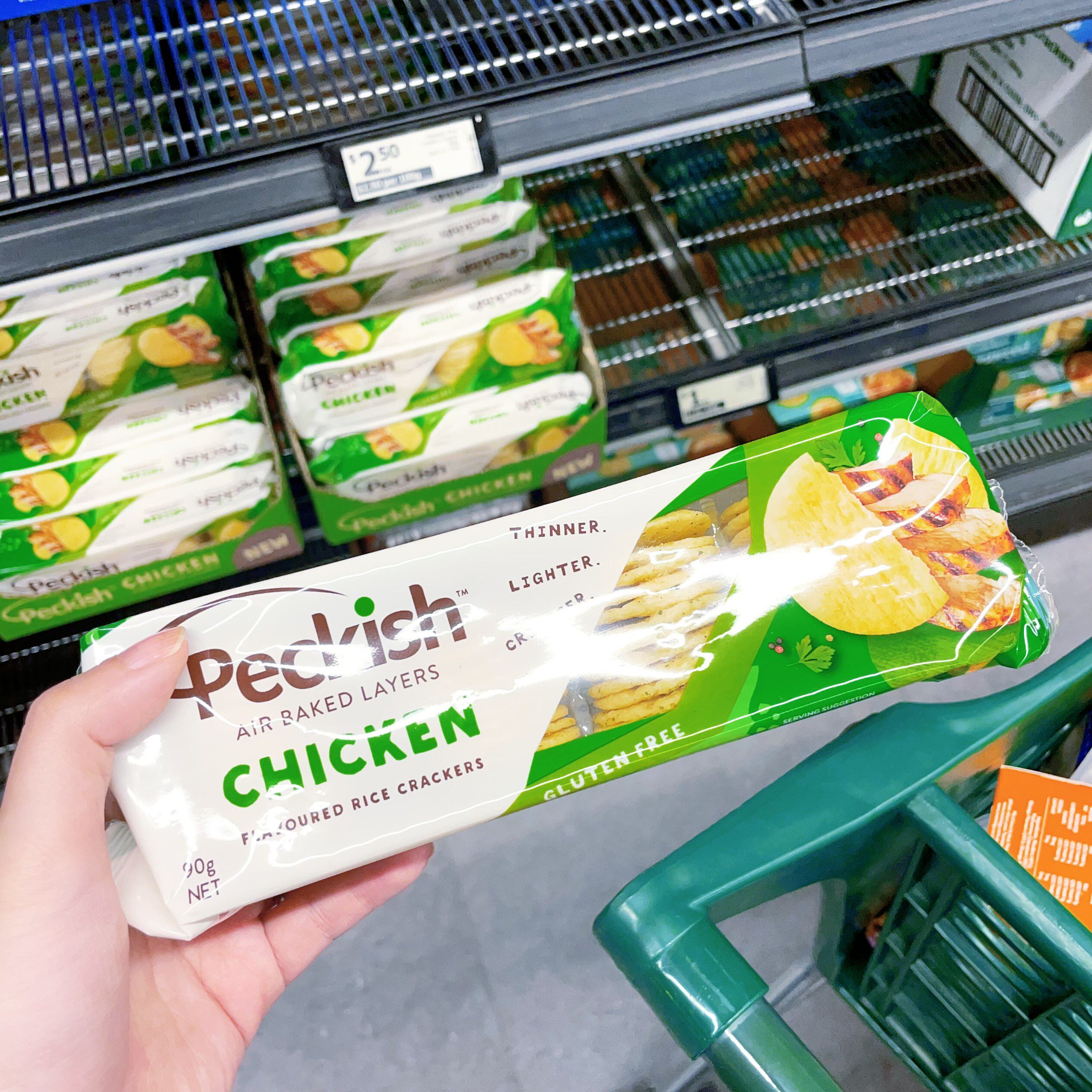 Gc4227澳洲代购直邮Peckish海盐醋原味米饼薄脆饼干 90g进口食品