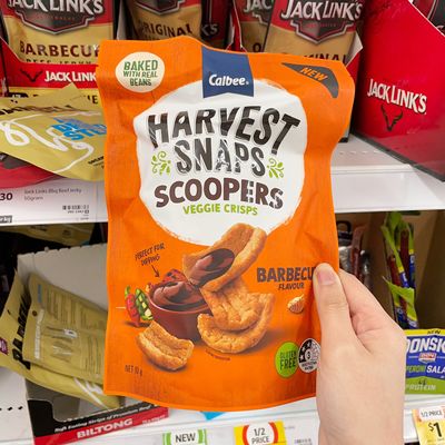 澳洲代购直邮Harvest Snaps Scoopers 无麸高纤维海军豆蔬菜片90g