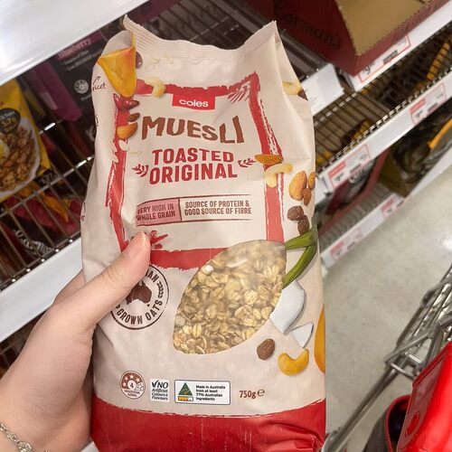 澳洲代购直邮 coles 自营 Muesli 水果坚果即食什锦麦片 750g