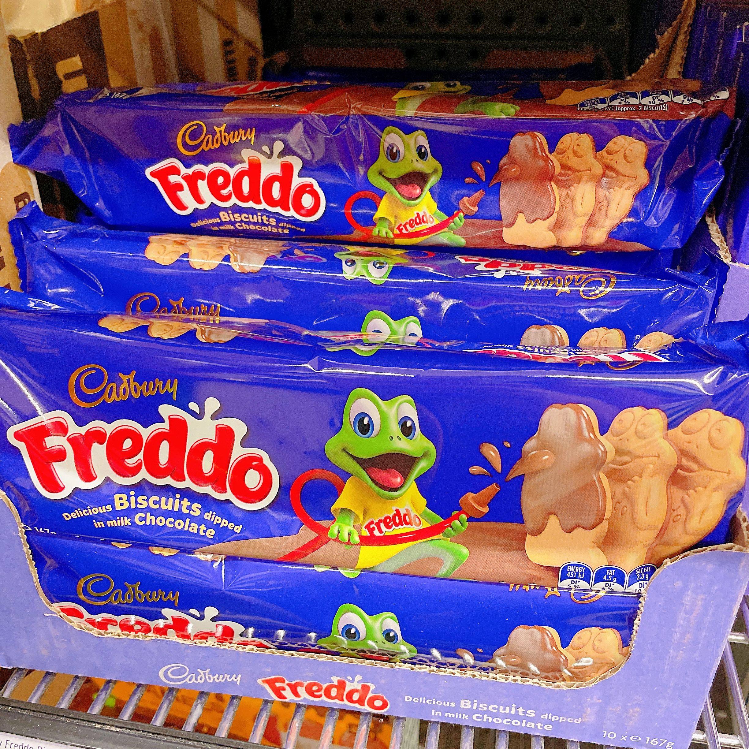 澳洲代购直邮freddo小青蛙牛奶巧克力涂层曲奇饼干167g进口小零食