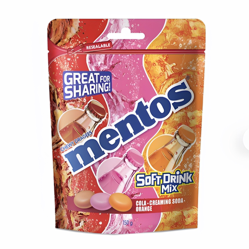 mentos曼妥思草莓柠檬香橙果软糖