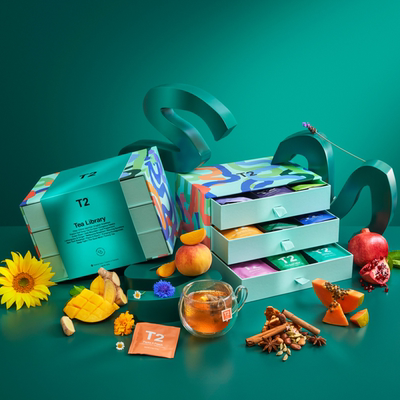 澳洲代购直邮T2 Tea Library图书馆礼盒装 送礼体面 90款茶包手信
