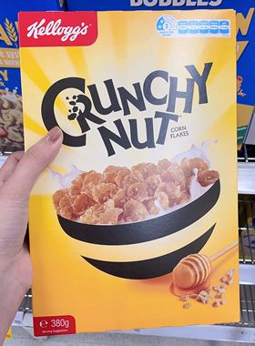 澳洲代购直邮Kelloggs家乐氏Crunchy Nut早餐蜂蜜玉米片麦片 380g