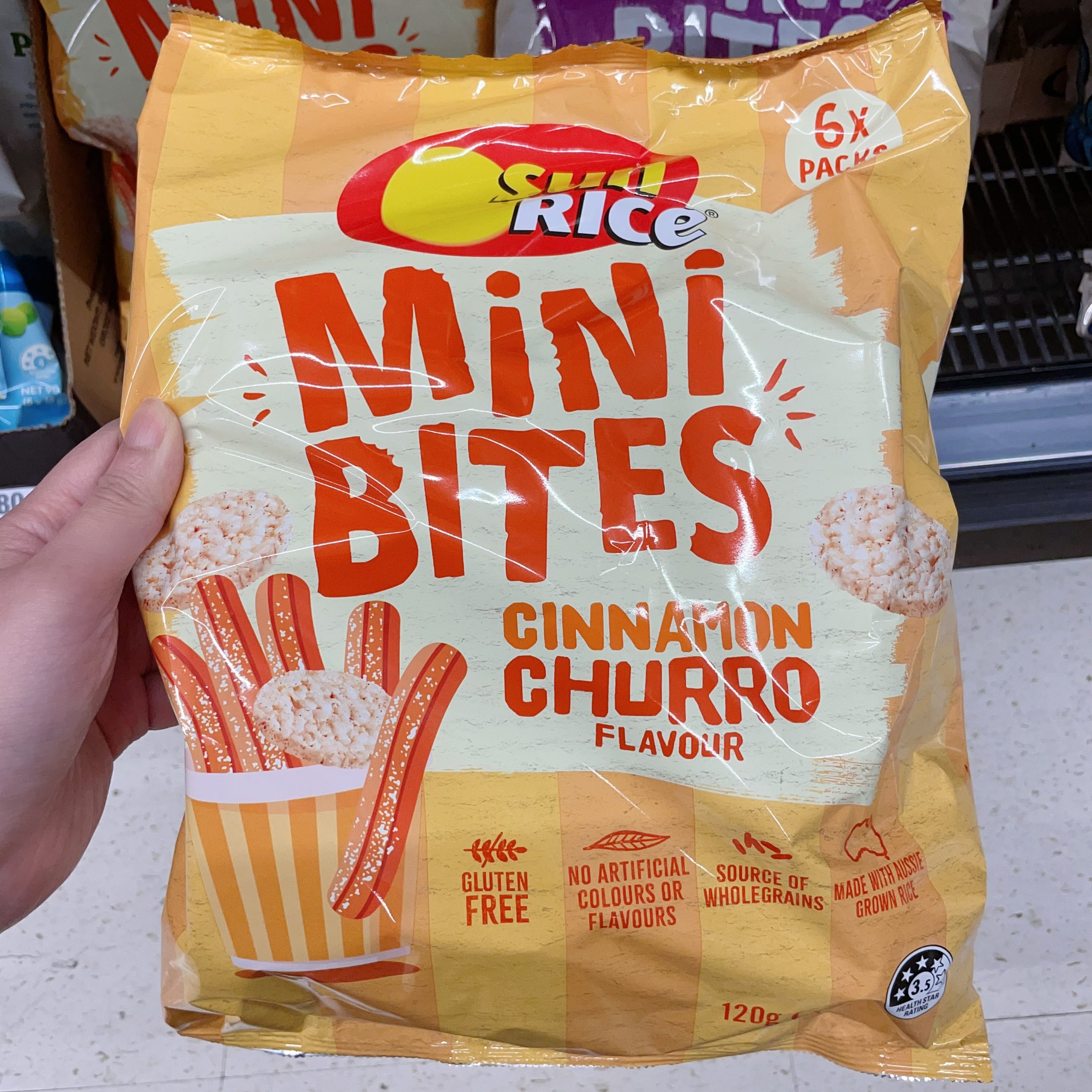 澳洲代购直邮sunrice无麸质优质糙米全麦米饼午餐盒零食6小包120g