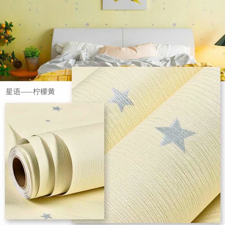 60cm宽欧式加厚压纹自粘带胶壁纸自贴防水卧室背景墙装饰翻新墙纸