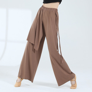 古典舞蹈瑜伽爵士艺考街穿长裤 宽松直筒裤 女 冰麻现代舞练功裤 夏季