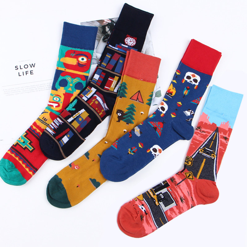 袜子男中筒潮流卡通女袜街头欧美嘻哈潮牌长筒百搭款韩版个性长袜|ruв категории Нижнее белье, носки/рейтузы/чулки/Красивая ножка носки - от Buy2taobao.com для оказания профессиональной услуги покупки агента Taobao