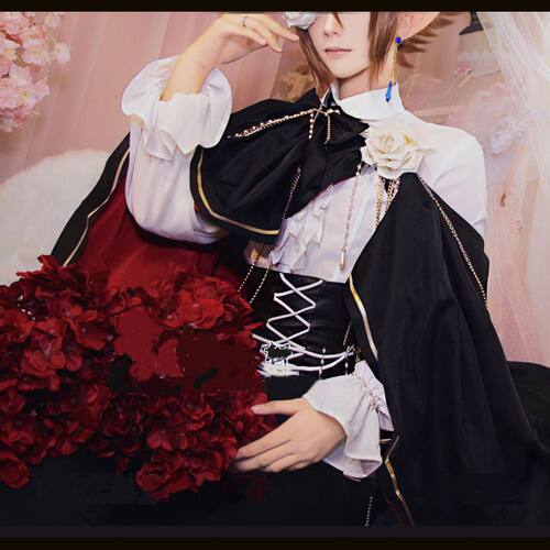 玫瑰战争安迷修cosplay服装隐藏版华丽玫瑰珠链礼服