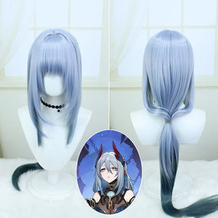 崩坏星穹铁道寒鸦cos假发 真人头皮顶渐变长发cosplay