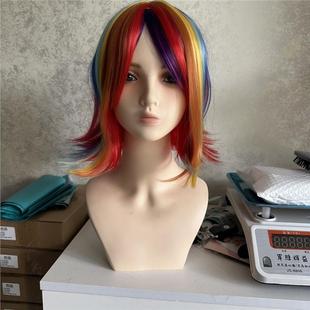 东方萌趣cosplay彩色假发:可爱啵啵发套通用造型的娱乐新星