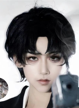 黎簇cos盗墓笔记短直发动漫学生版长刘海少年感碎盖万用整顶头套